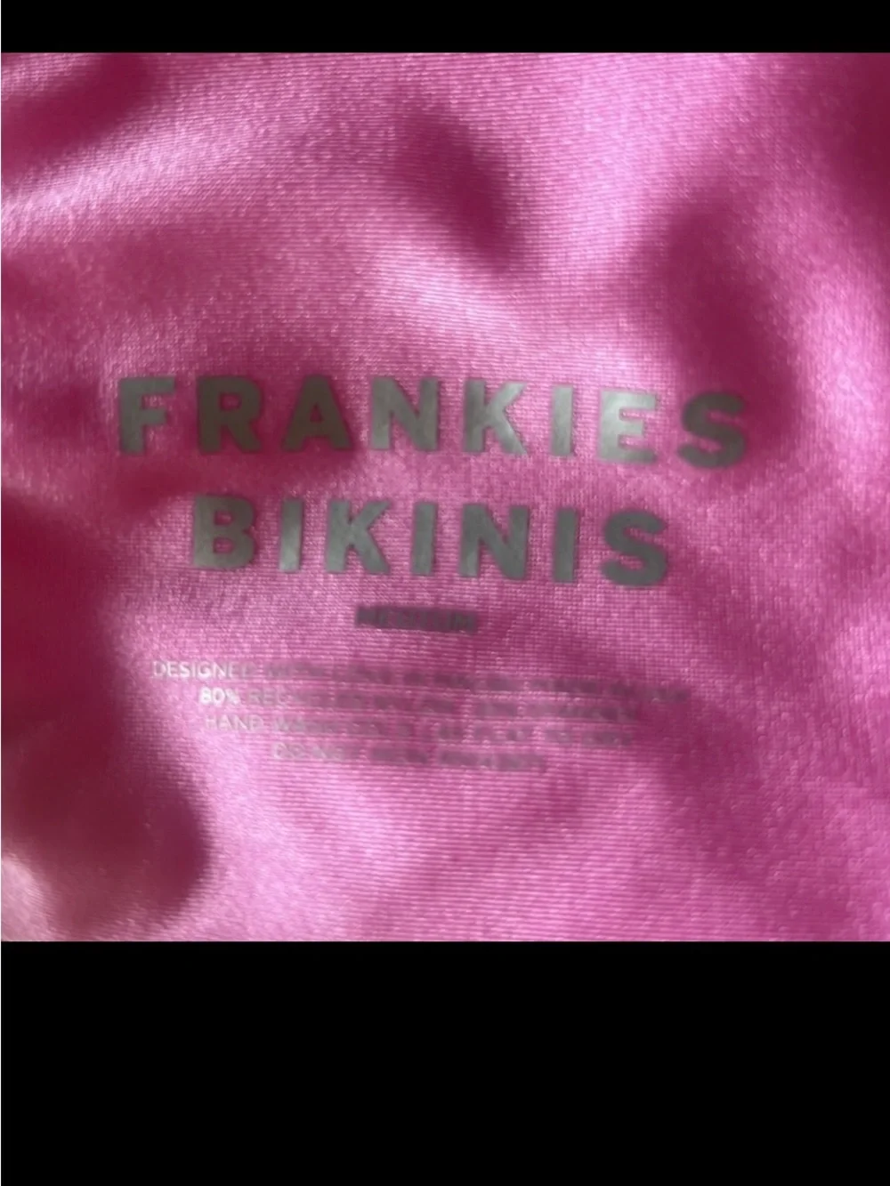 Frankie’s Bikinis Kaitlyn Pink Floral shine Bandeau Bikini Set NWT